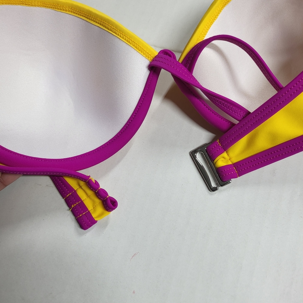 Andrea Lyamah Wasuki Beautiful Swimsuit Bra, Yellow, orange and purple - Picture 8 of 10